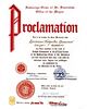 Прокламация о награждении рыцарским Орденом Святого Станислава