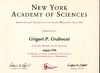 Диплом об избрании академиком Нью-Йоркской Академии наук